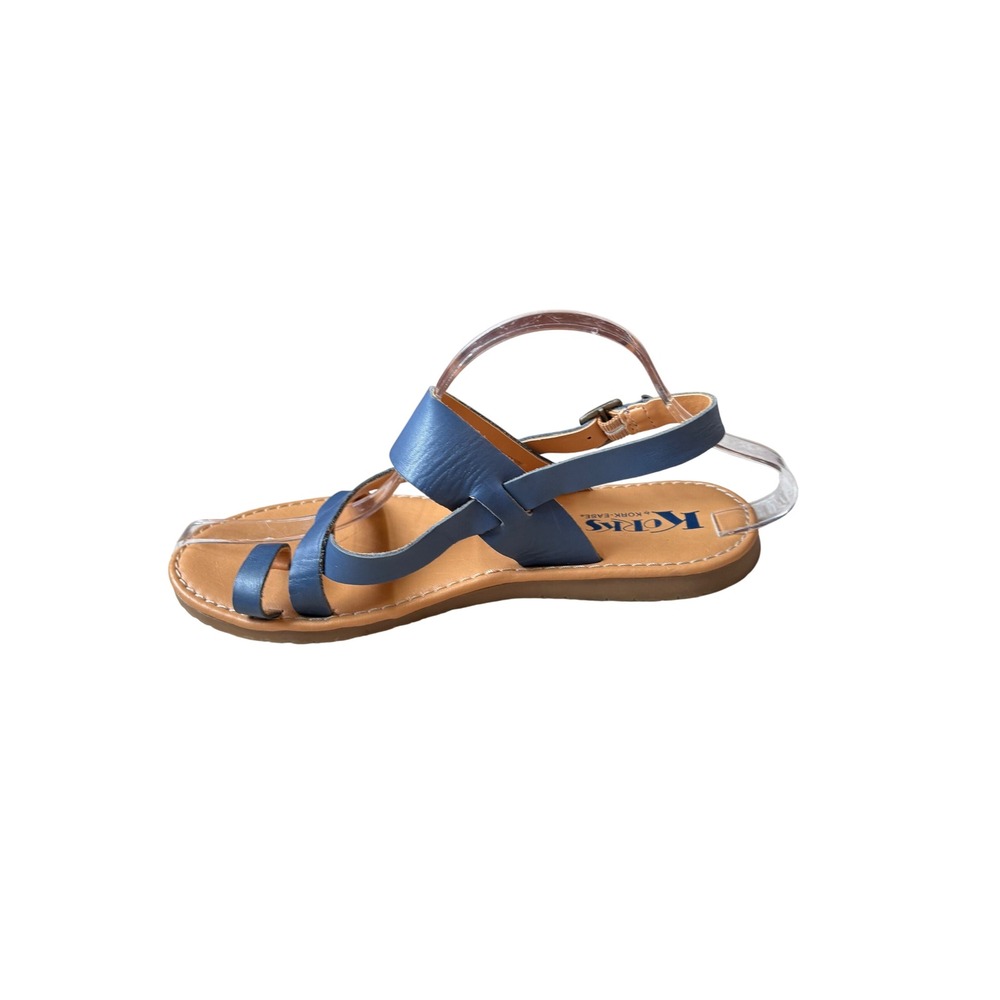 Korks by Kork-Ease Blue Strappy Toe Loop Flat Sandals Womens Size 8 Blue K55204 - Picture 5 of 8